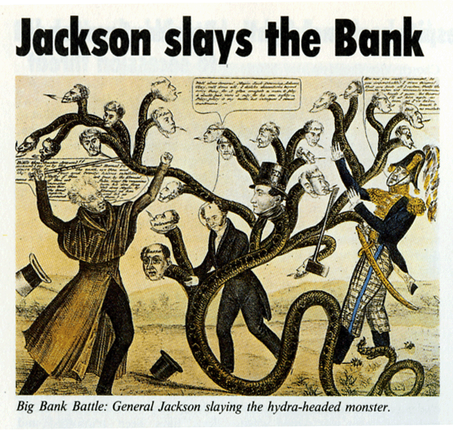 Why did Andrew Jackson oppose the national bank?